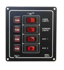 Schalter-Paneel vertikal 4-fach 12V