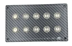 Schalttafel, Polycarbonat In Carbon-Optik, 9-32v, Wasserdicht Ip67 Abm. 207x123mm