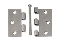 Scharnier mit losem Stift Edelstahl matt 63x63mm