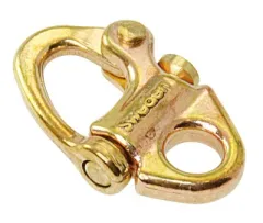 Schnappschäkel Messing festes Auge 30mm