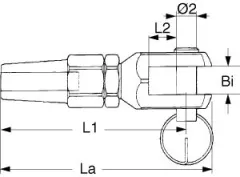 Schraubterminal mit Gabel für 3mmØ AISI316