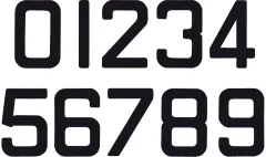 Segelnummer 15" - 380mm "I" Schwarz VP=2St.