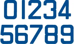 Segelnummer 9 1/4 235mm G Blau VP=10St.