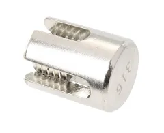 Seilkreuzklemme Edelstahl für 4mm Drahtseil