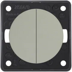 Seriendrucktaster, 2 Schließer, 1 Eingangsklemme (chrom matt)