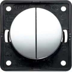 Seriendrucktaster, 2 Schließer, 1 Eingangsklemme (hochglanz-chrom)