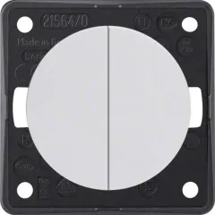 Seriendrucktaster, 2 Schließer, 1 Eingangsklemme (polar-weiß glänzend)