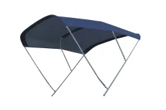 Sonnen-Top Modell 'Biminox', Blau, 230x230x145cm, Niro Streben