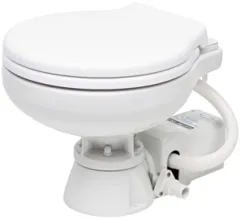 Space Saver Elektrische Toilette, 24v, Zufuhr Ø19mm, Abfuhr Ø25mm, Gewicht 9kg (Soft-Close)