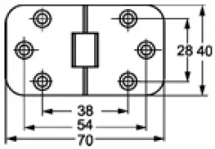 Spieltischband Typ SMH-40 Messing verchromt