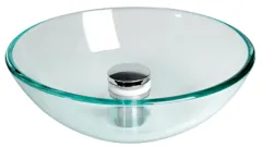 Spülbecken, Rund, Glas (Ohne Abfluß) Ø280x100mm
