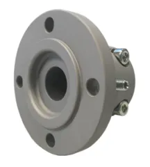 Stählerner Klemmflansch Mit Zentrierrand, Ø45mm-Welle, Zentrierrand Ø63,5mm, Lochkreis Ø108mm, 4x Ø12mm