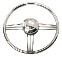 Steuerrad VS02 in Inox Ø350mm 3 Speichen