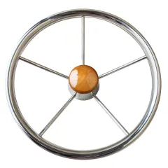 Steurerrad (32 cm, Edelstahl, Edelstahl, 5-Speichen/Edelstahl)