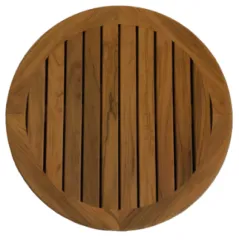 Tischplatte Massives Teakholz, Rund Ø610x23mm