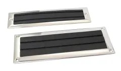 Trittstufe Edelstahlrahmen/Gummi 83x222mm