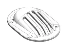 TRUDESIGN Ansaugsieb, oval Nylon/GFK 3/4" weiß