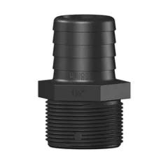 Trudesign Rückschlagventil mit Tülle (38 mm -> 1 1/2", schwarz)