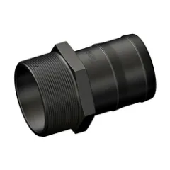 Trudesign Tülle mit Außengewinde (3" x 75 mm, schwarz)