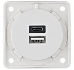 USB-Ladebuchse A+C 230V (mattweiß)