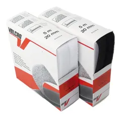 VELCRO Dispenser Box 5m x 20mm Haken+Flausch WEISS