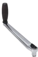 Verchromte Winsch-Kurbel, L=250mm, Gewicht 1,4kg, Lock-In, Einzelner Griff