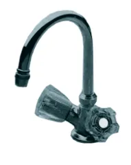 Verchromter 2-Knöpfe-Mischhahn Mit Schwenkbarem 12mm-Auslauf, Anschluß 3/8