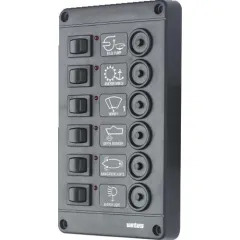 Vetus Schalterpaneel mit 6 Automatiksicherungen