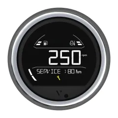 VL Digital 85 (12/24V, single, Rund, Chrom)