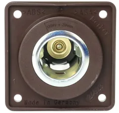 Wandsteckdose für großen Stiftstecker (braun matt)