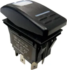 Wasserdichte Schalter Mit Led-Indikator, 4-Polig, (On) - Off, 15a/12v, Inkl. 25 Label