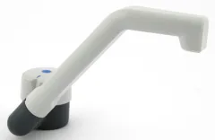 Wasserhahn De Luxe, kleiner Knauf (grau, 85 g, 4A, 3 bar, Schlauchdurchführung, 40 mm, 70 mm, 16 mm)