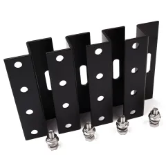 WATTSTUNDE® 100 mm Aluminium Z-Winkel HSZ100 schwarz Halterung