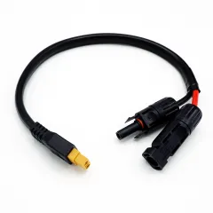 WATTSTUNDE® Adapterkabel (2 x) 4 mm² Typ-MC4/XT60 weiblich 3Pin 30 cm schwarz