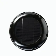 WATTSTUNDE® AERO Solarlüfter mit Akku rund, schwarz