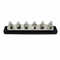 WATTSTUNDE® Busbar 6xM8 300 A / 70 V schwarz