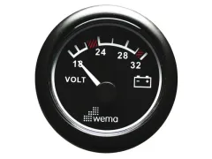 Wema Anzeige Voltmeter 24V schwarz