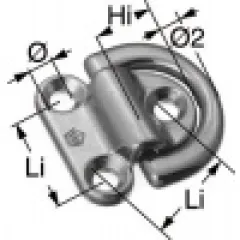 WICHARD klappb. Decksauge mit 10mm-Bügel