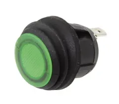 Wippschalter rund 12V rote LED