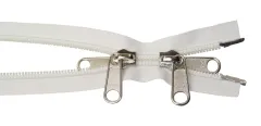 YKK zweiwege/teilbar/ Doppel Spirale 200cm weiß