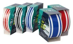 Zierband 44mm x 10m rot 3 Streifen