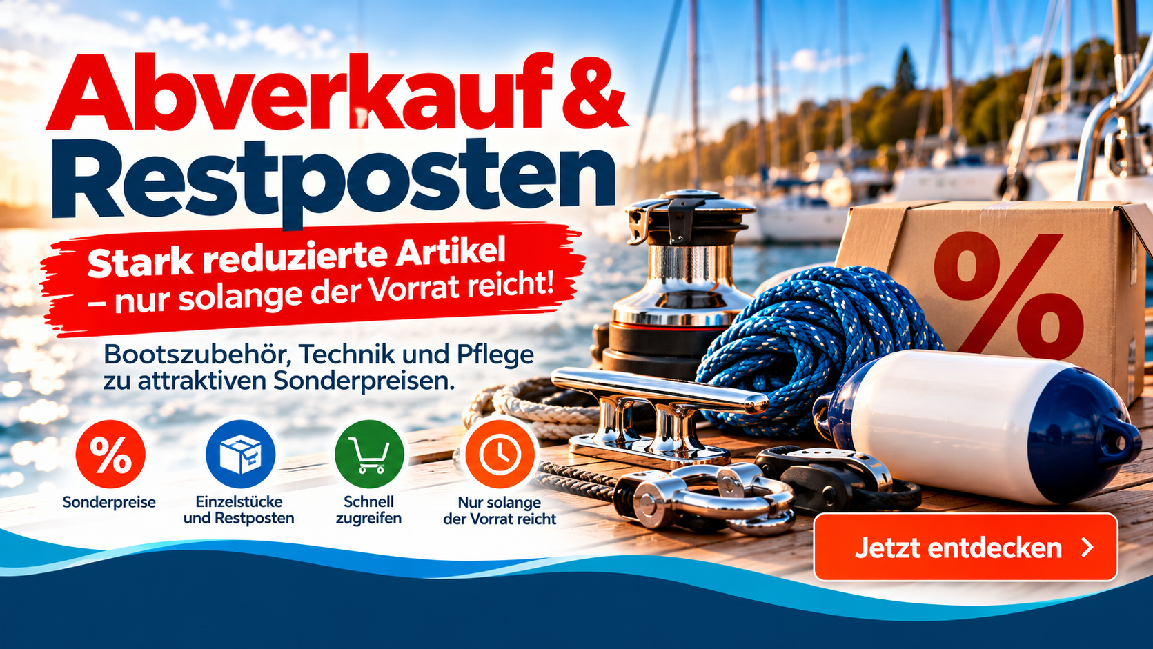 Abverkauf und Restposten im 1A-Bootshop